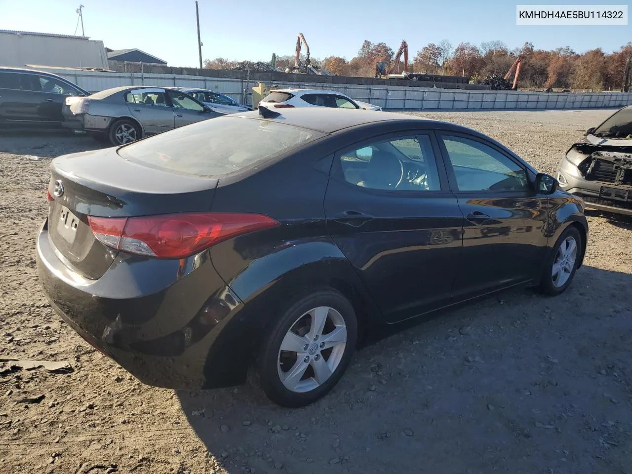 2011 Hyundai Elantra Gls VIN: KMHDH4AE5BU114322 Lot: 77322784