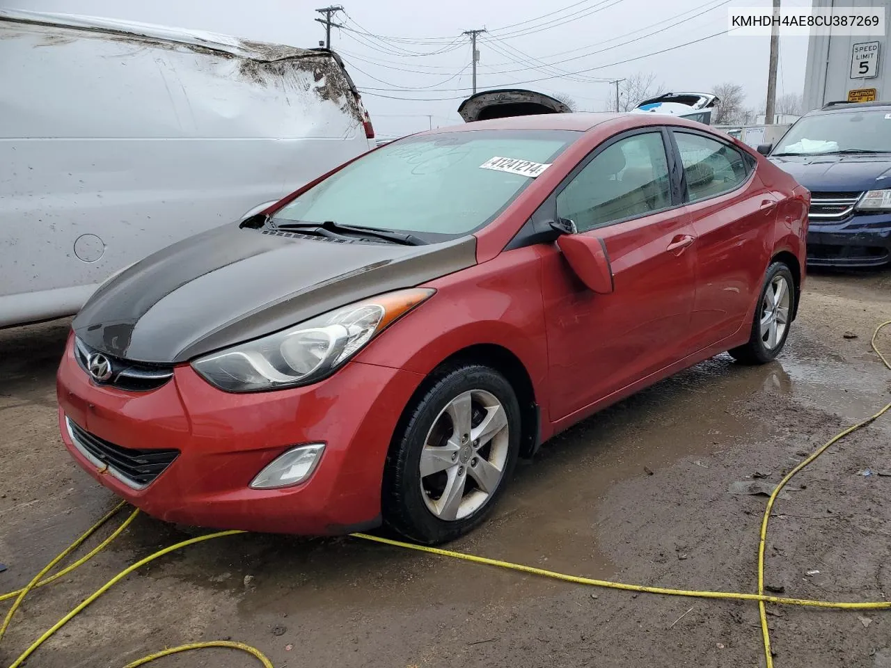 KMHDH4AE8CU387269 2012 Hyundai Elantra Gls