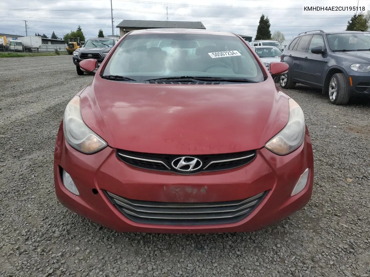 2012 Hyundai Elantra Gls VIN: KMHDH4AE2CU195118 Lot: 50507234