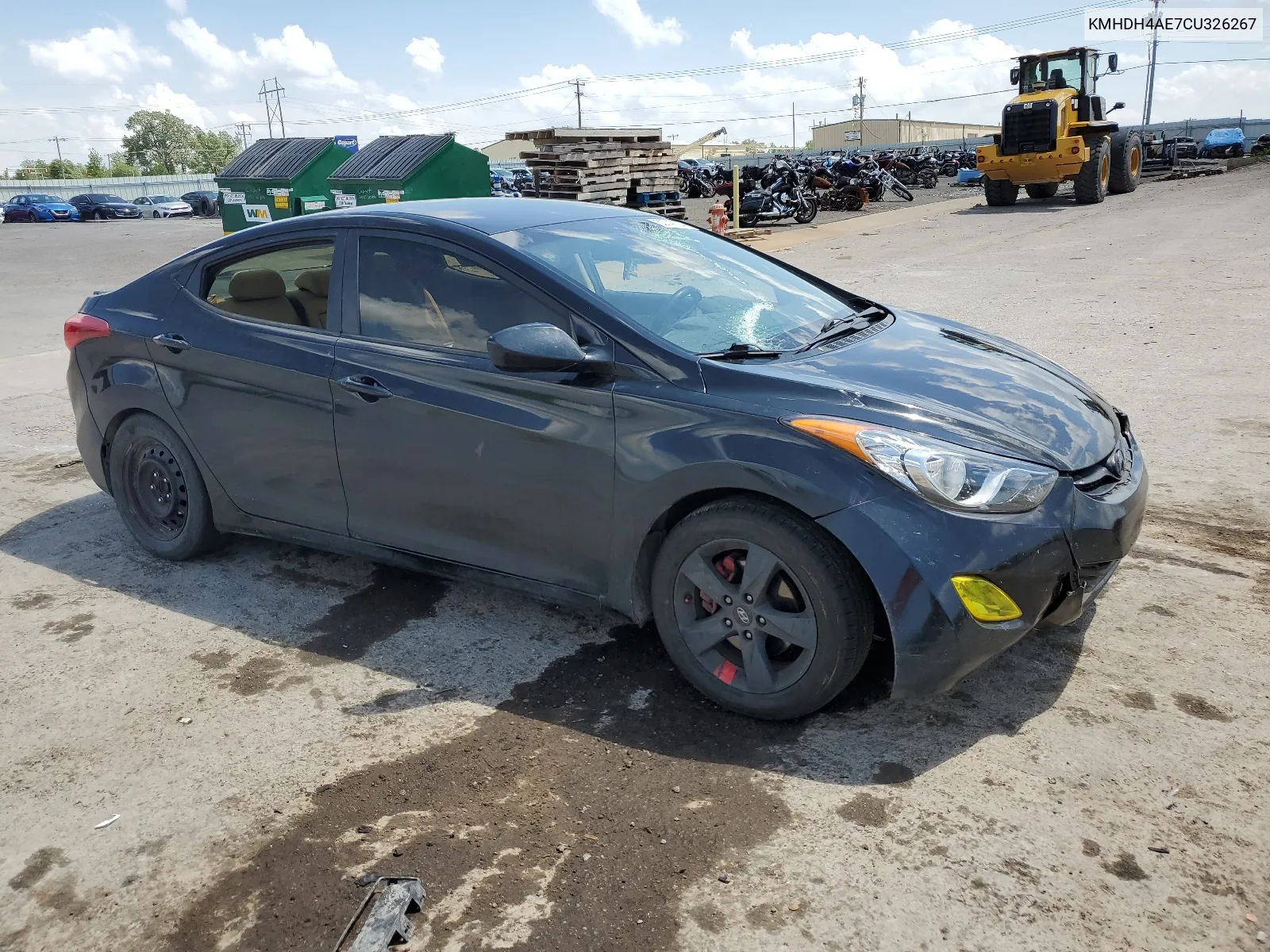 KMHDH4AE7CU326267 2012 Hyundai Elantra Gls