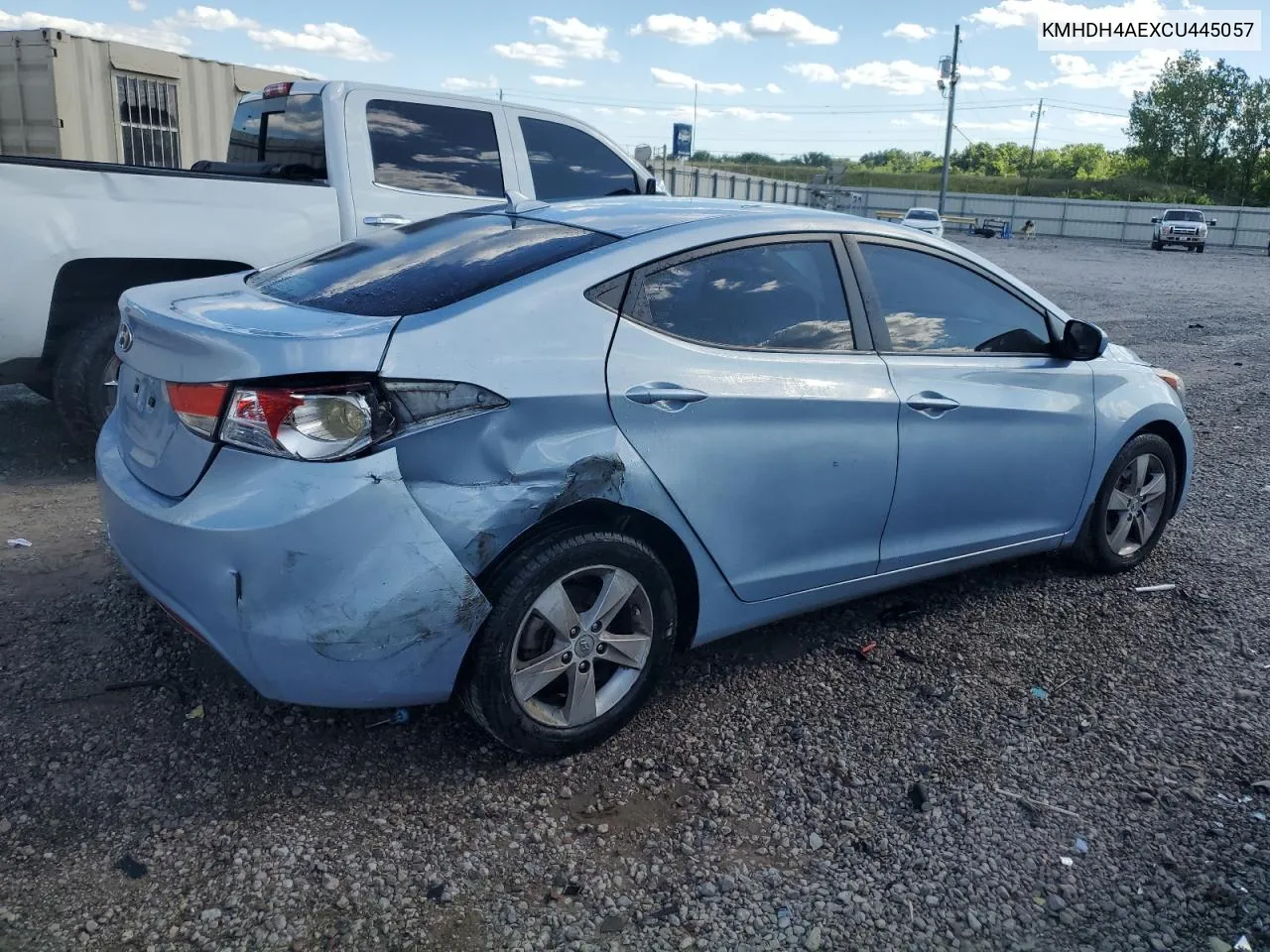 KMHDH4AEXCU445057 2012 Hyundai Elantra Gls