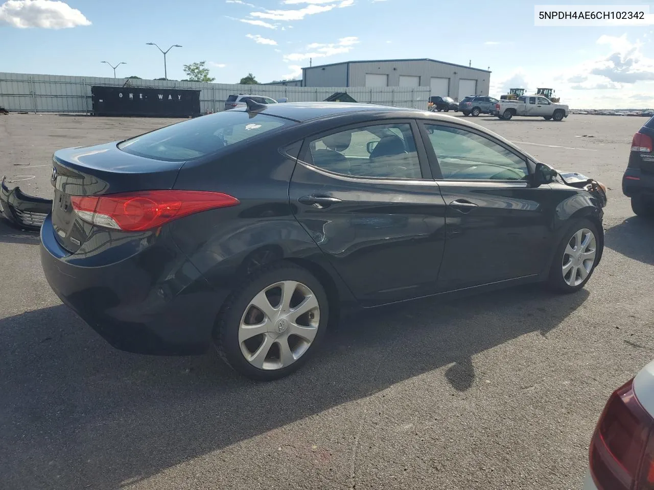 2012 Hyundai Elantra Gls VIN: 5NPDH4AE6CH102342 Lot: 57010044