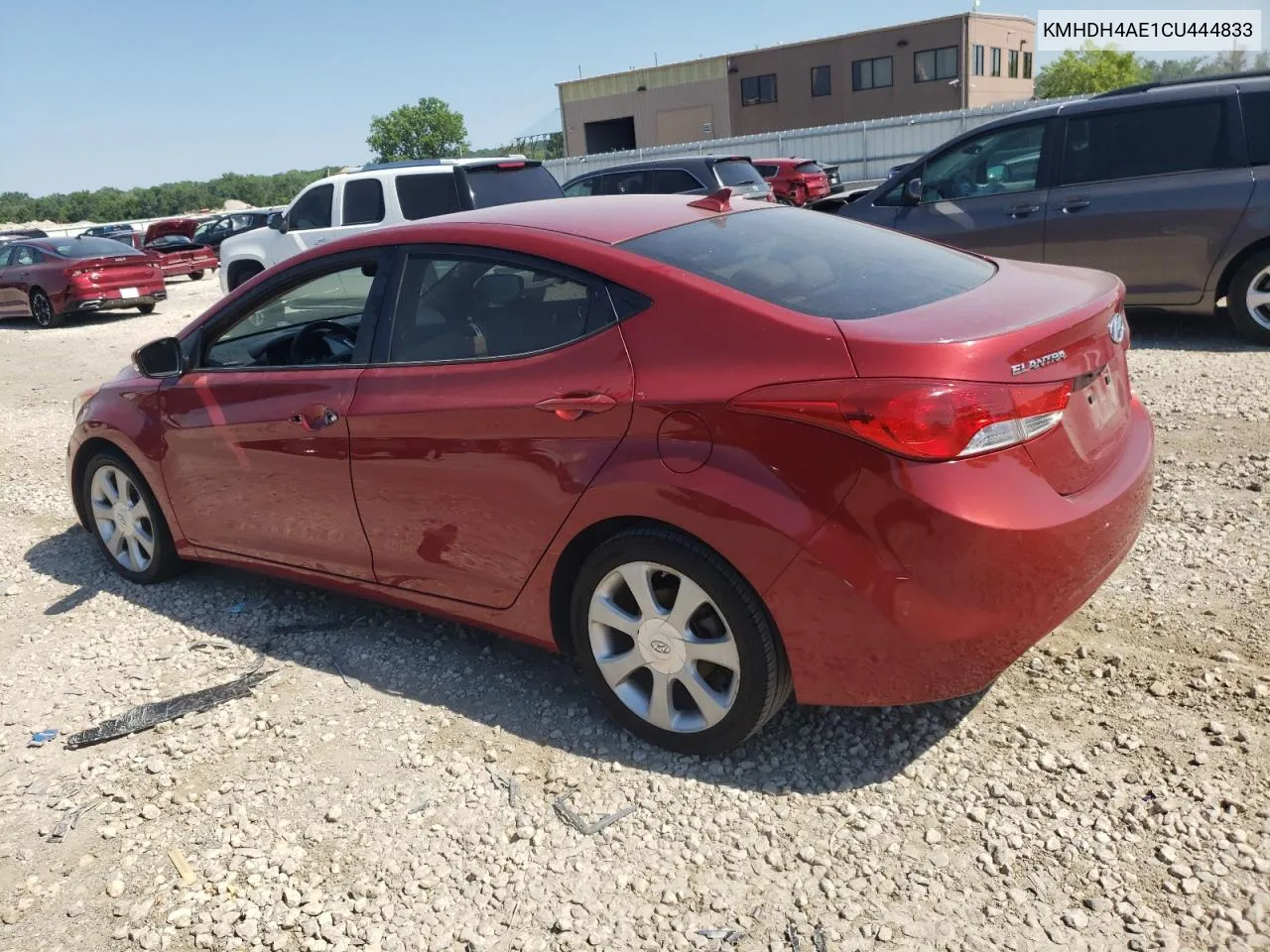 KMHDH4AE1CU444833 2012 Hyundai Elantra Gls