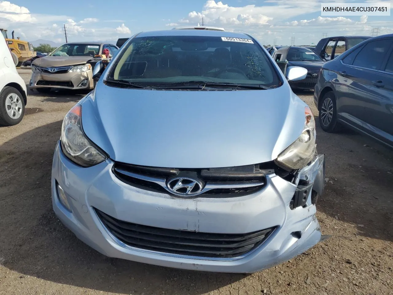 2012 Hyundai Elantra Gls VIN: KMHDH4AE4CU307451 Lot: 60513364