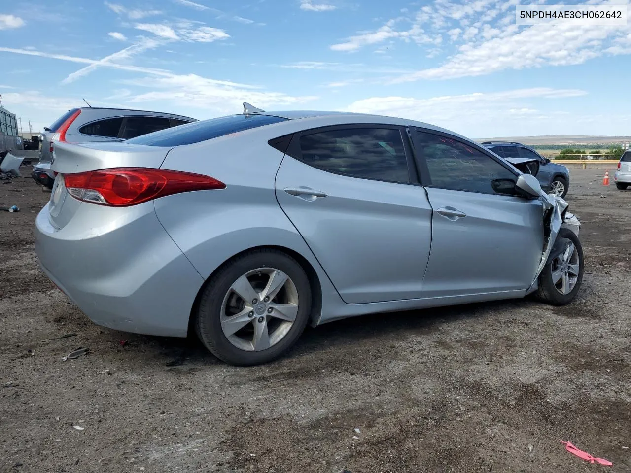 2012 Hyundai Elantra Gls VIN: 5NPDH4AE3CH062642 Lot: 60758274