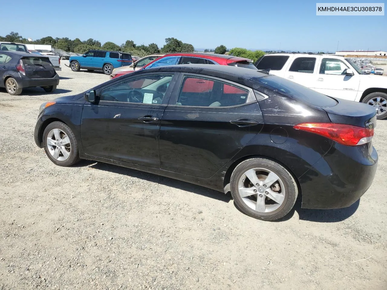 2012 Hyundai Elantra Gls VIN: KMHDH4AE3CU308378 Lot: 60931434