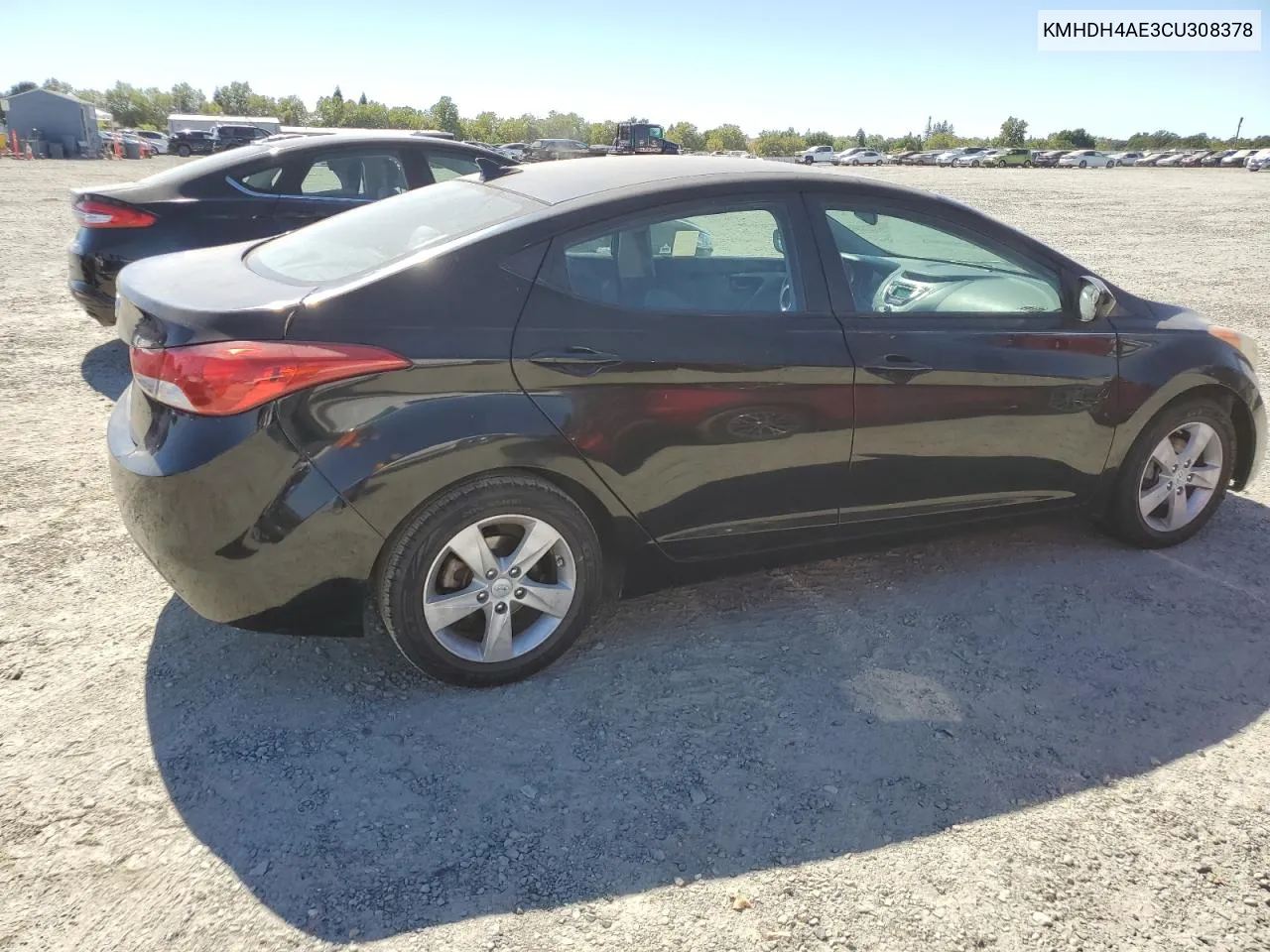 KMHDH4AE3CU308378 2012 Hyundai Elantra Gls