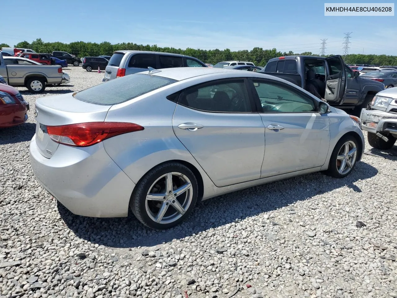 2012 Hyundai Elantra Gls VIN: KMHDH4AE8CU406208 Lot: 61276334