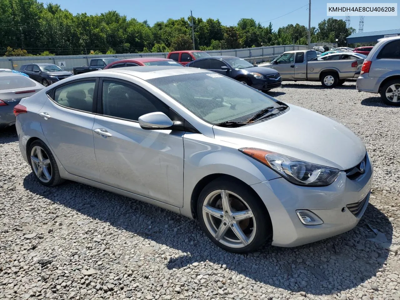 2012 Hyundai Elantra Gls VIN: KMHDH4AE8CU406208 Lot: 61276334