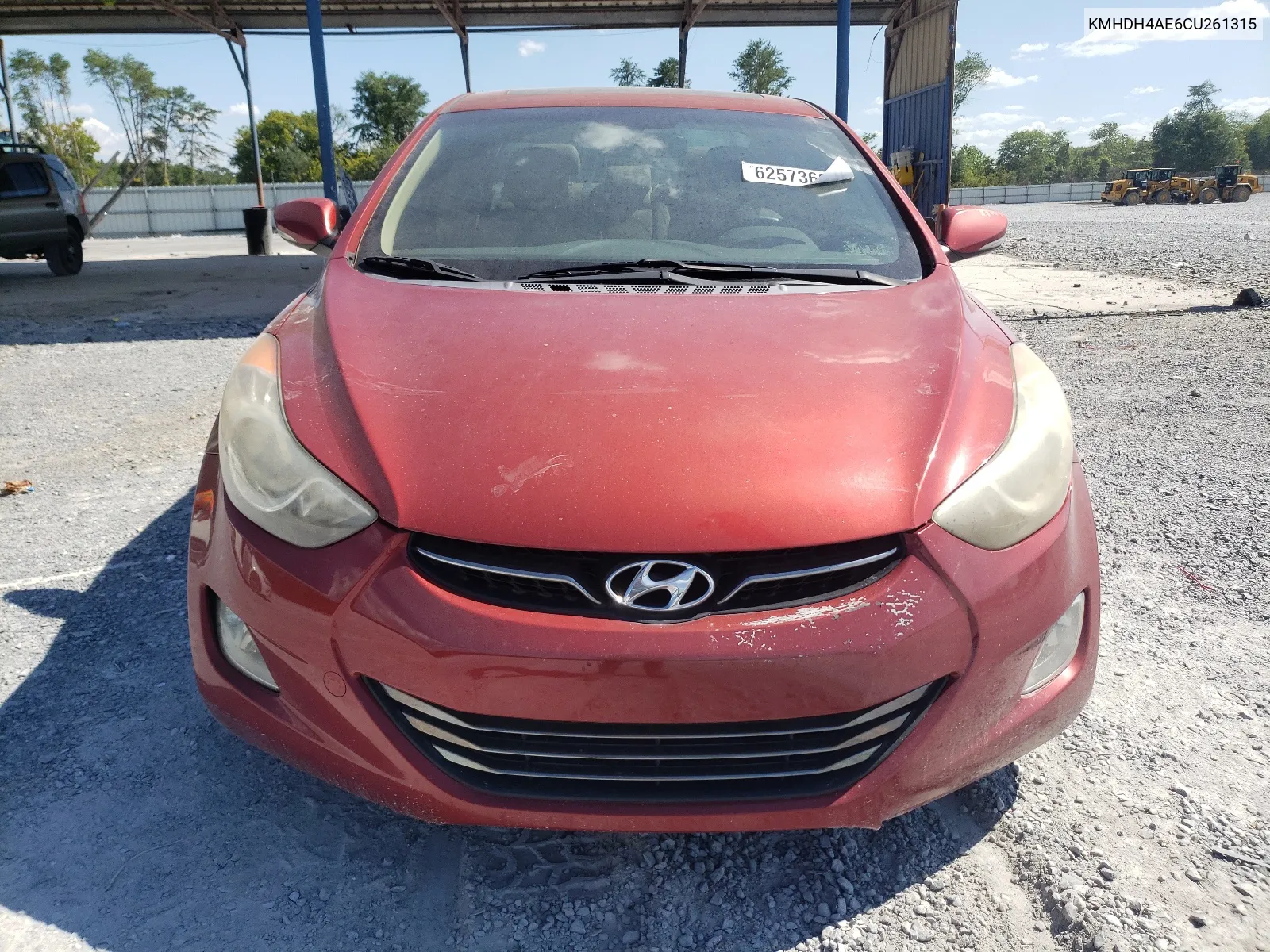 KMHDH4AE6CU261315 2012 Hyundai Elantra Gls