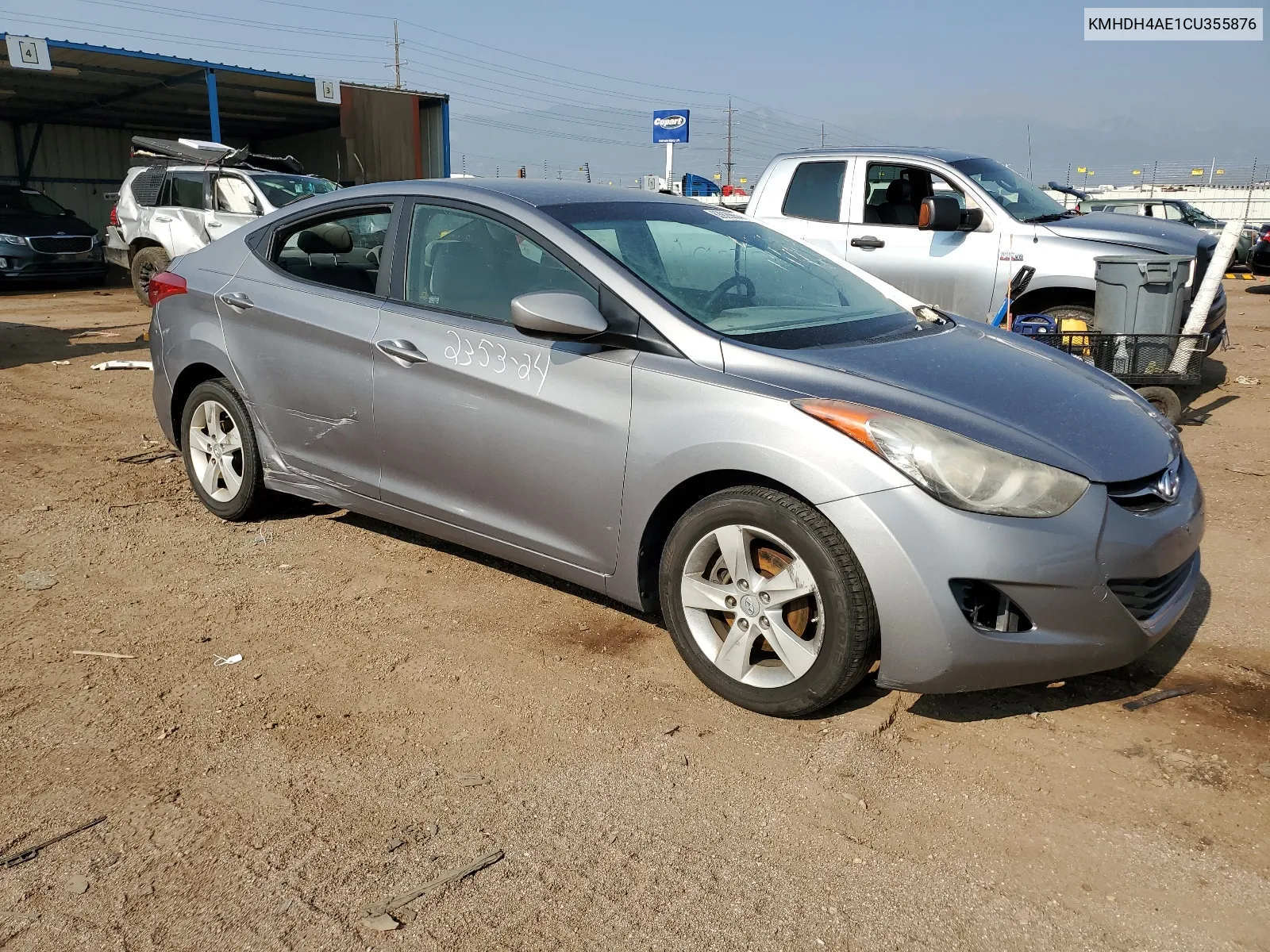 2012 Hyundai Elantra Gls VIN: KMHDH4AE1CU355876 Lot: 63926654