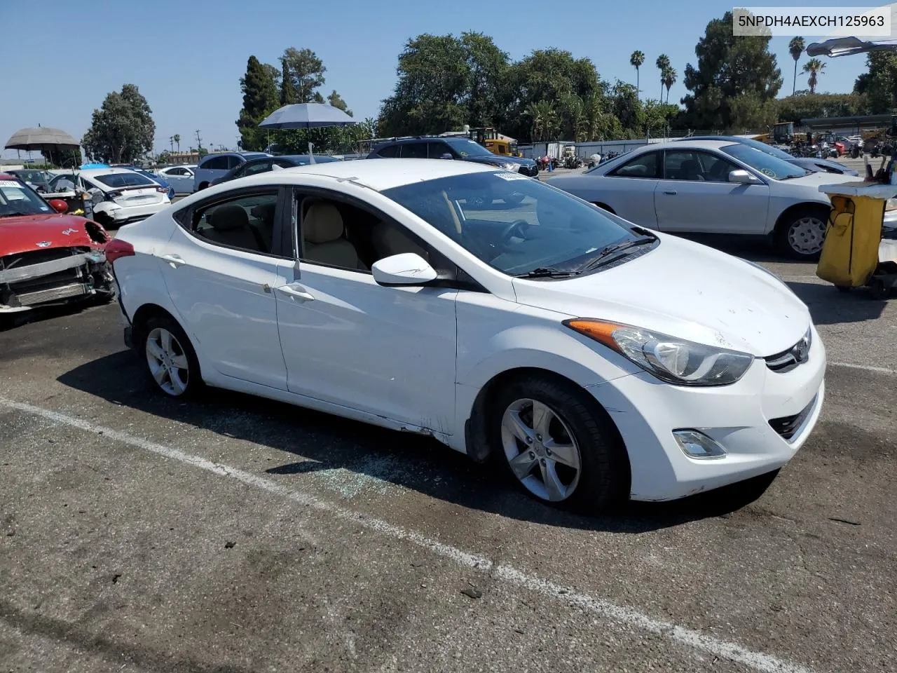 2012 Hyundai Elantra Gls VIN: 5NPDH4AEXCH125963 Lot: 65239704