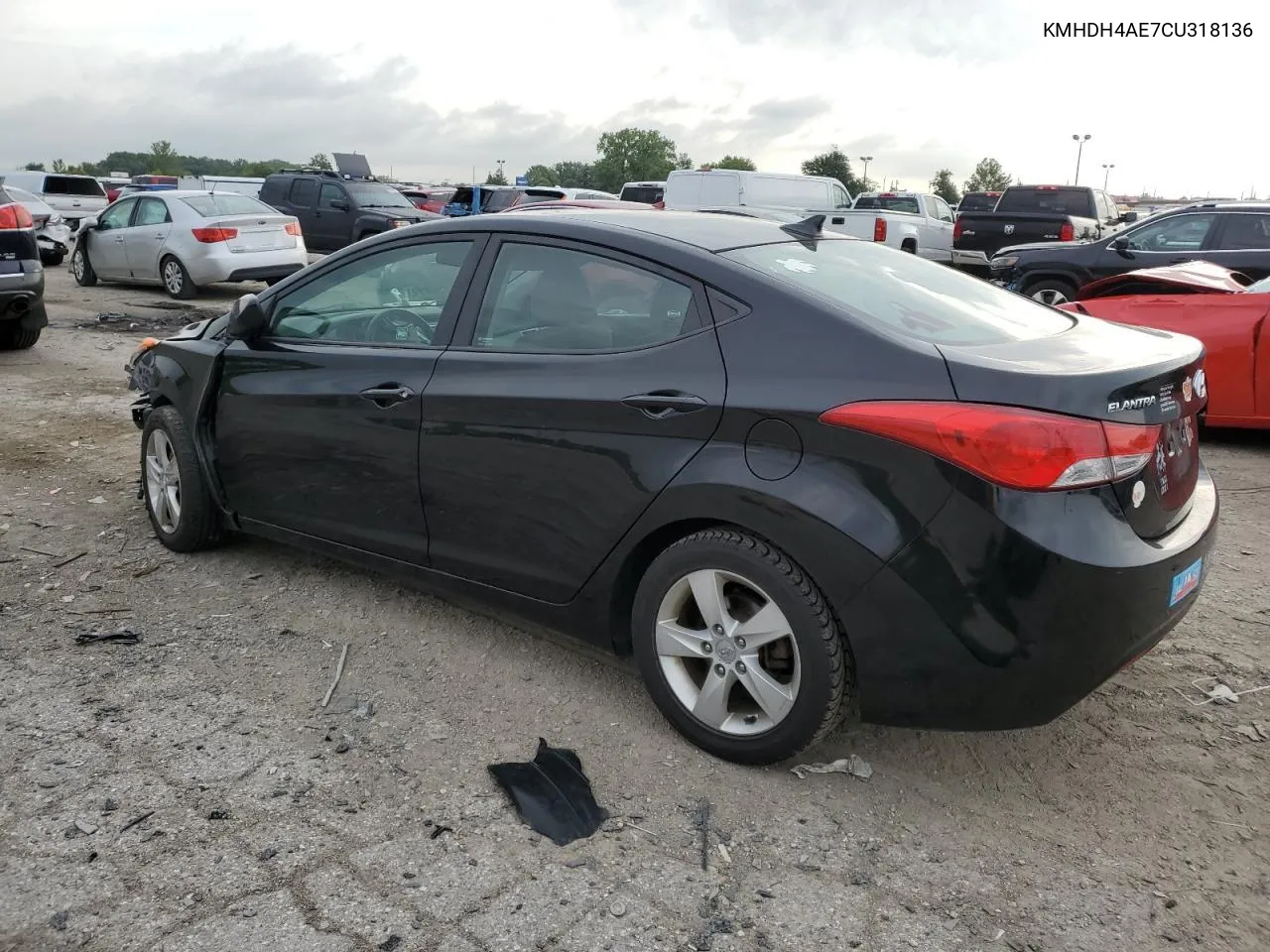 2012 Hyundai Elantra Gls VIN: KMHDH4AE7CU318136 Lot: 65485074