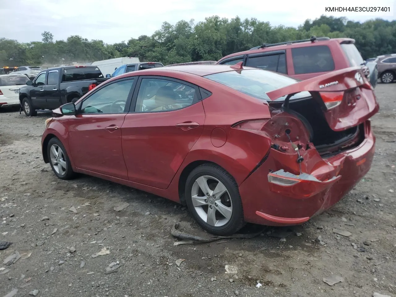 2012 Hyundai Elantra Gls VIN: KMHDH4AE3CU297401 Lot: 65665434