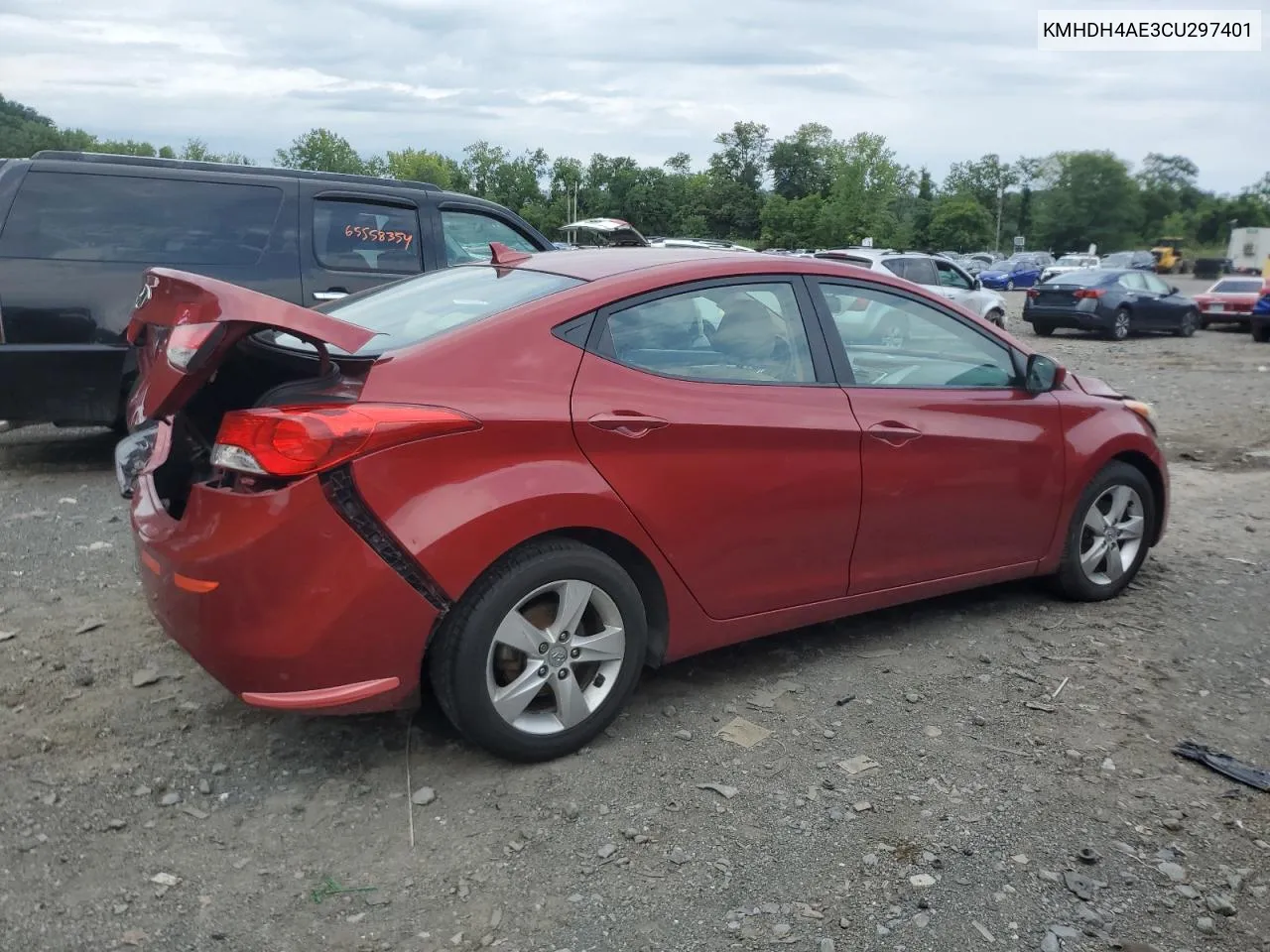 2012 Hyundai Elantra Gls VIN: KMHDH4AE3CU297401 Lot: 65665434