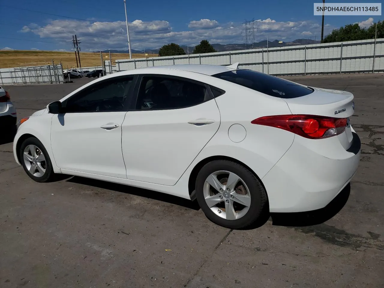 2012 Hyundai Elantra Gls VIN: 5NPDH4AE6CH113485 Lot: 65782424