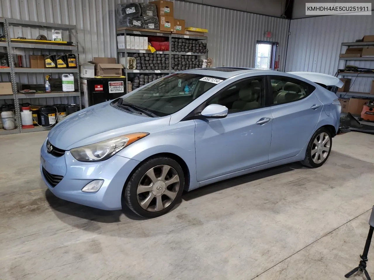 2012 Hyundai Elantra Gls VIN: KMHDH4AE5CU251911 Lot: 65821314