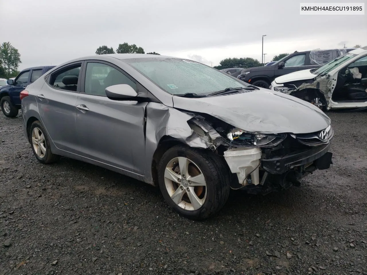 KMHDH4AE6CU191895 2012 Hyundai Elantra Gls