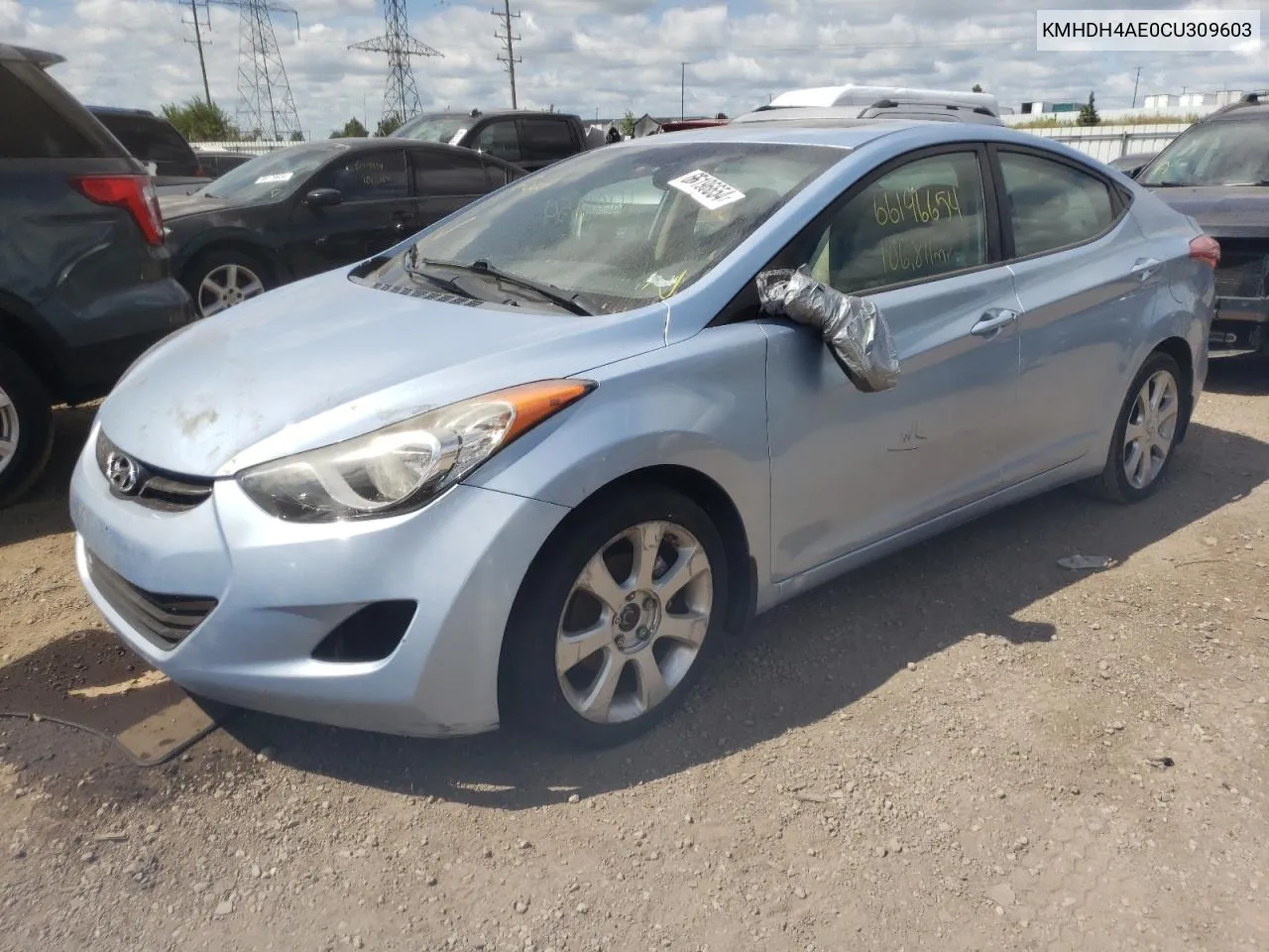 2012 Hyundai Elantra Gls VIN: KMHDH4AE0CU309603 Lot: 66196654