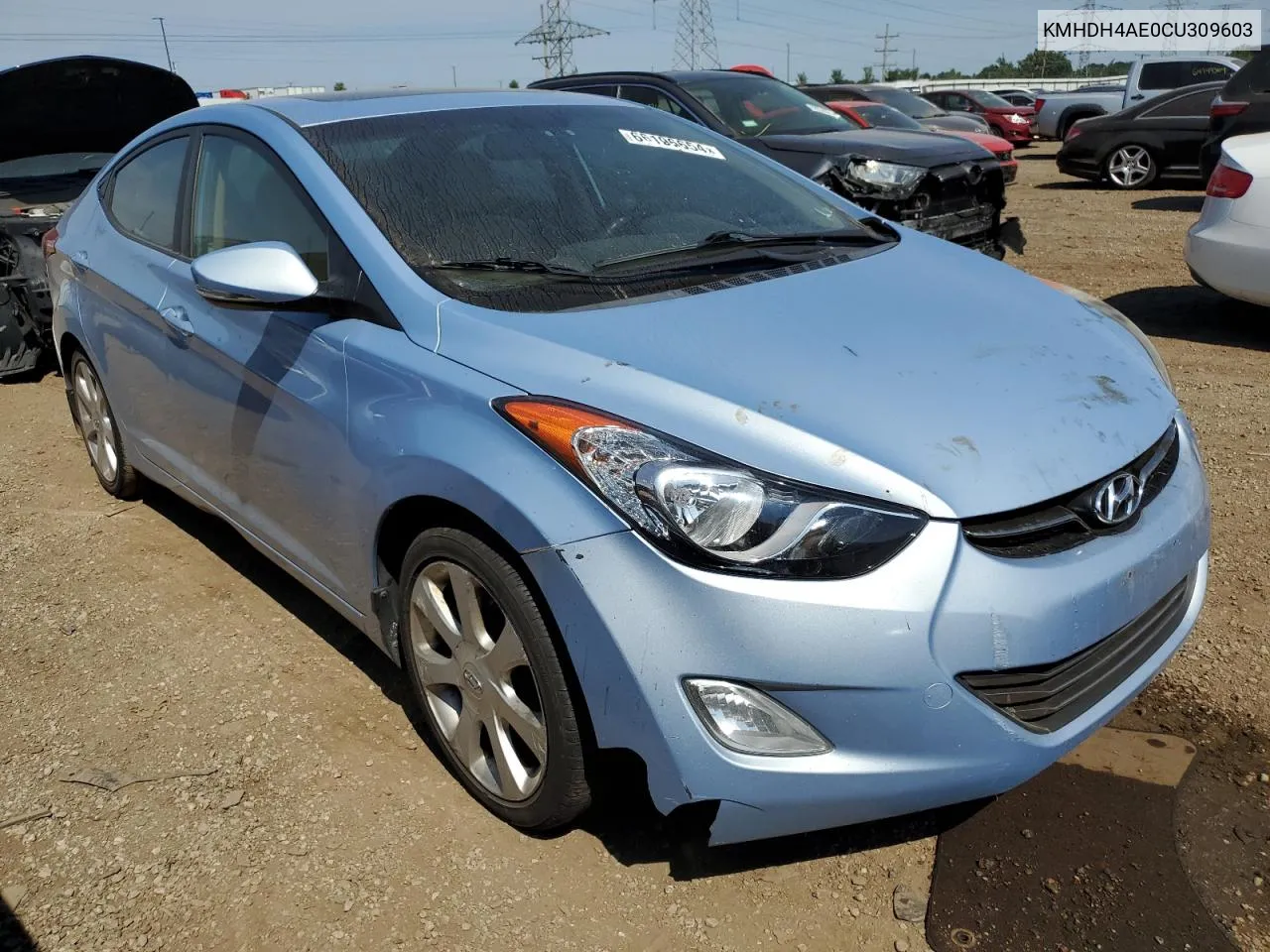 2012 Hyundai Elantra Gls VIN: KMHDH4AE0CU309603 Lot: 66196654