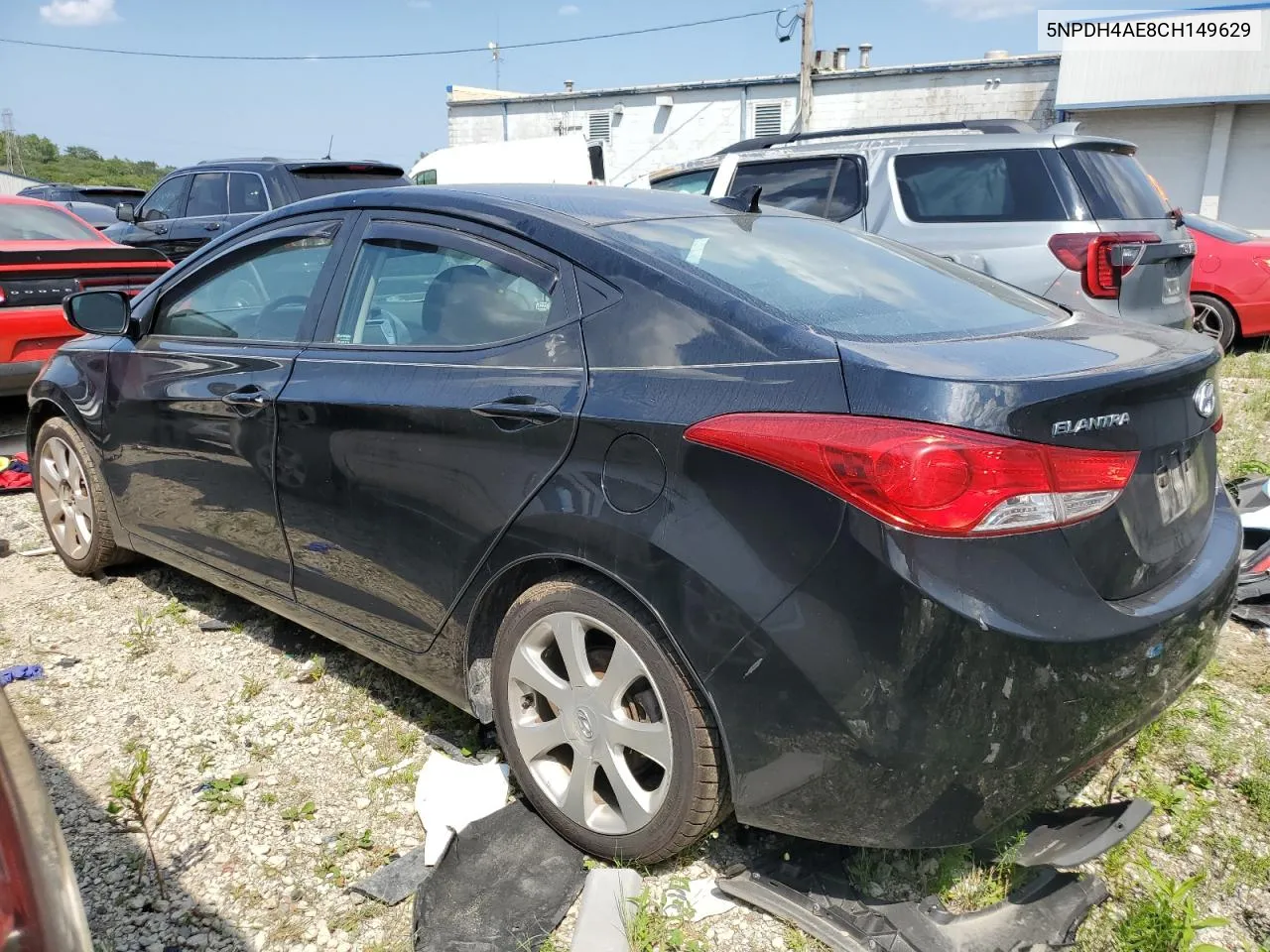 2012 Hyundai Elantra Gls VIN: 5NPDH4AE8CH149629 Lot: 66577354