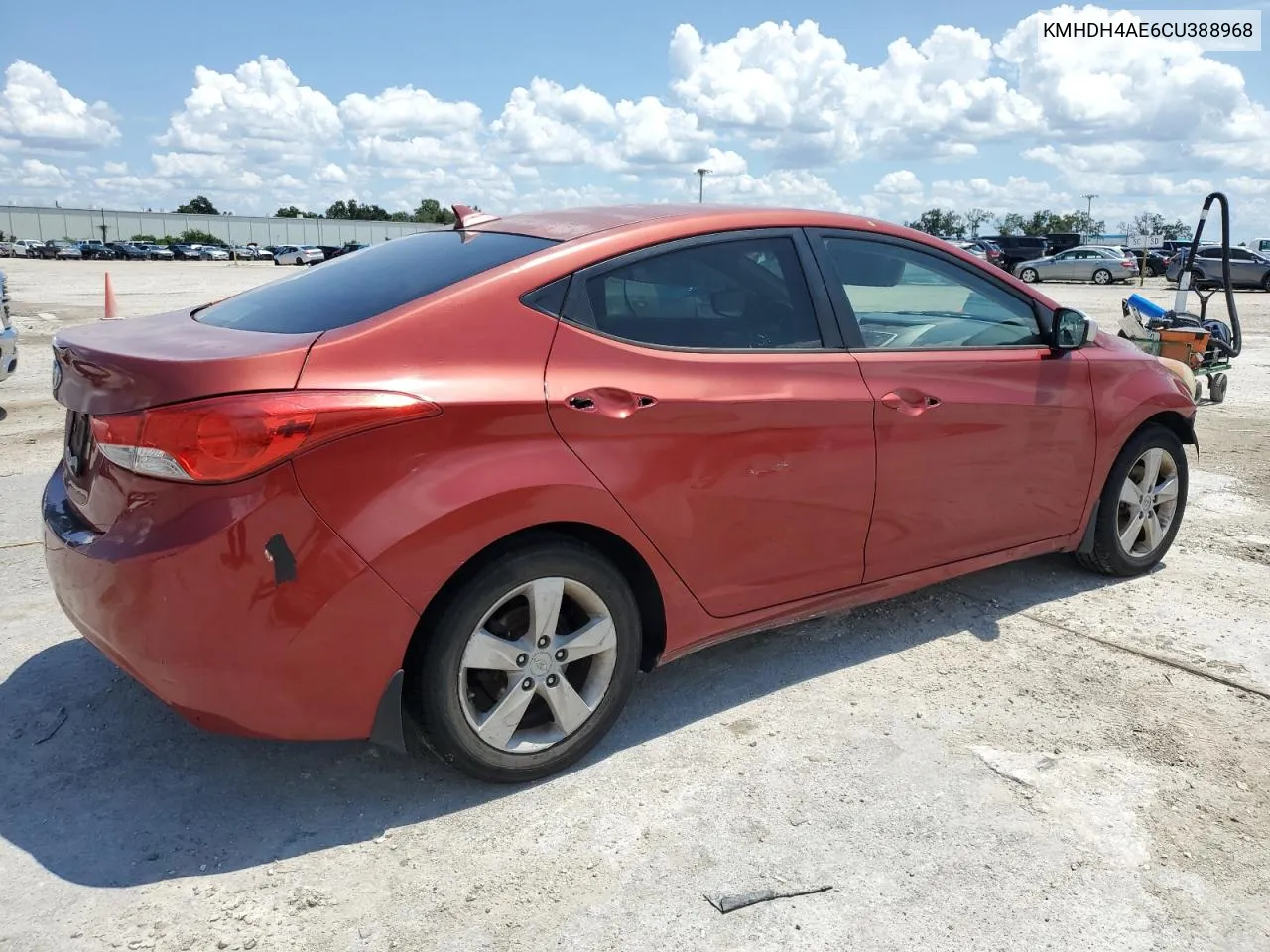 KMHDH4AE6CU388968 2012 Hyundai Elantra Gls