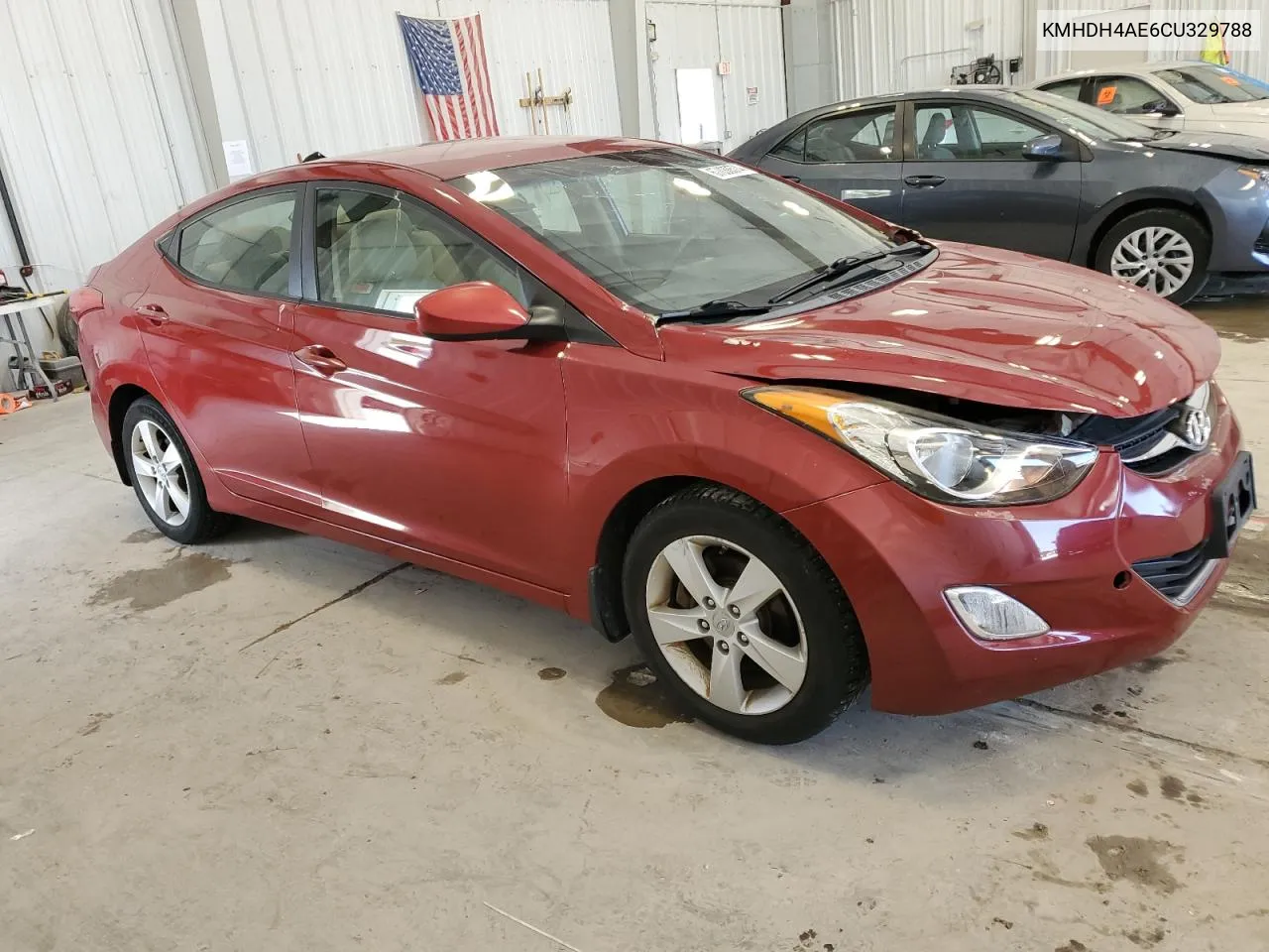 KMHDH4AE6CU329788 2012 Hyundai Elantra Gls