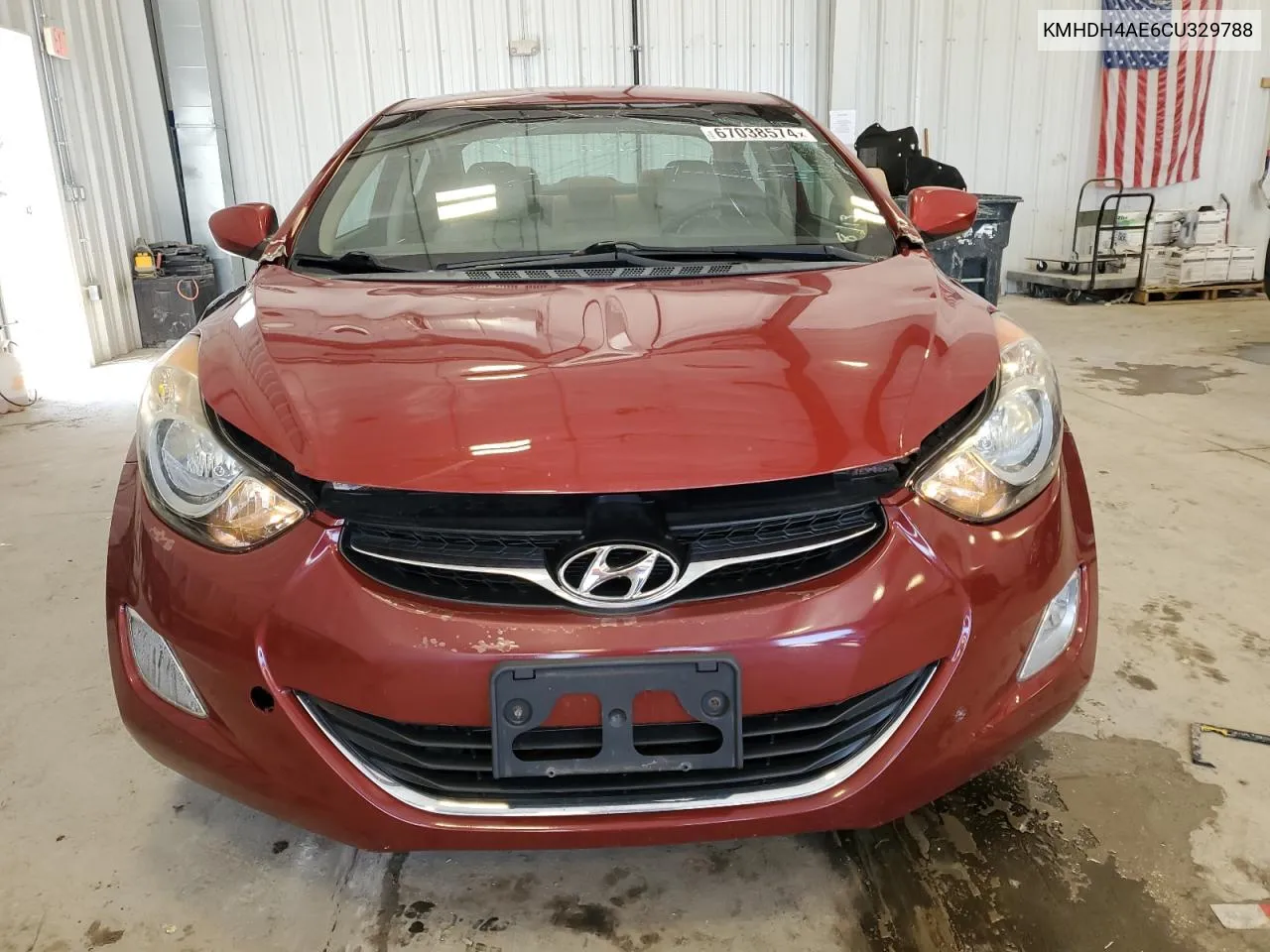 2012 Hyundai Elantra Gls VIN: KMHDH4AE6CU329788 Lot: 67038574