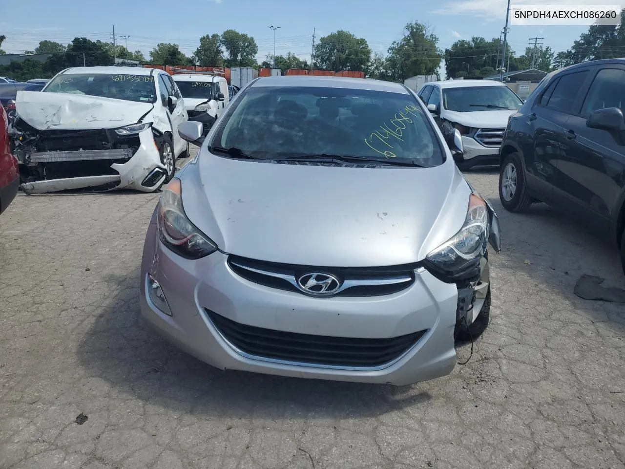 2012 Hyundai Elantra Gls VIN: 5NPDH4AEXCH086260 Lot: 67460844