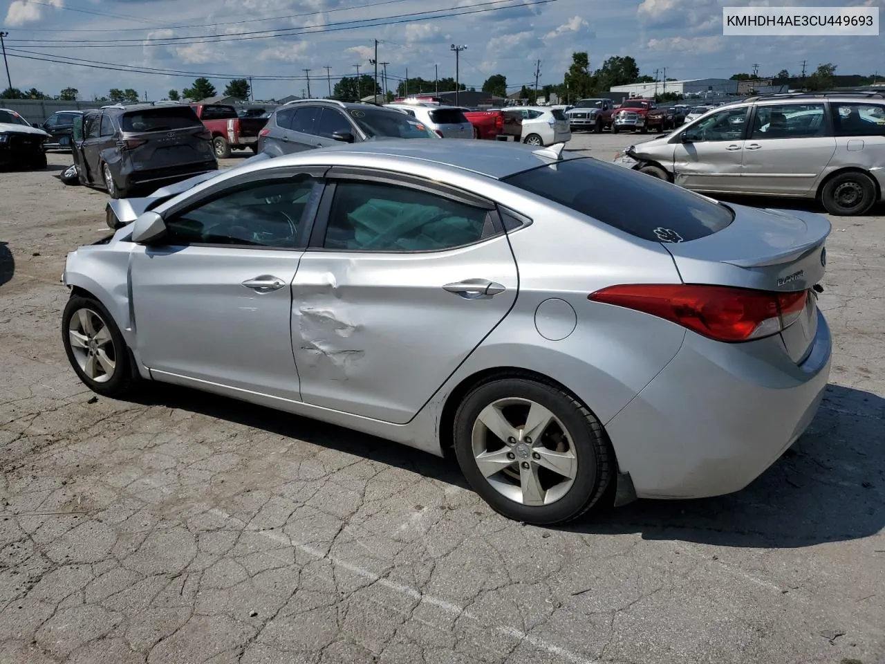 2012 Hyundai Elantra Gls VIN: KMHDH4AE3CU449693 Lot: 67542404