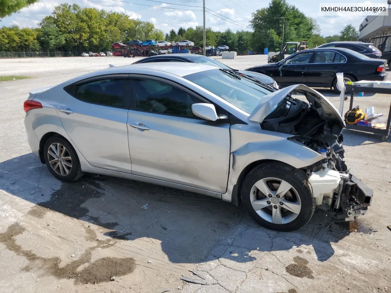 KMHDH4AE3CU449693 2012 Hyundai Elantra Gls