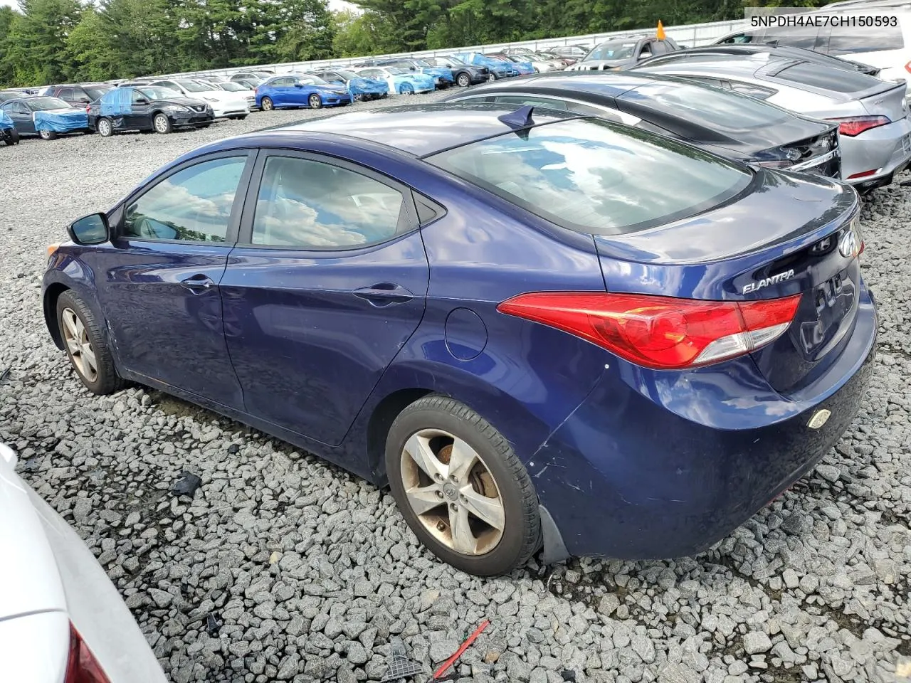 5NPDH4AE7CH150593 2012 Hyundai Elantra Gls