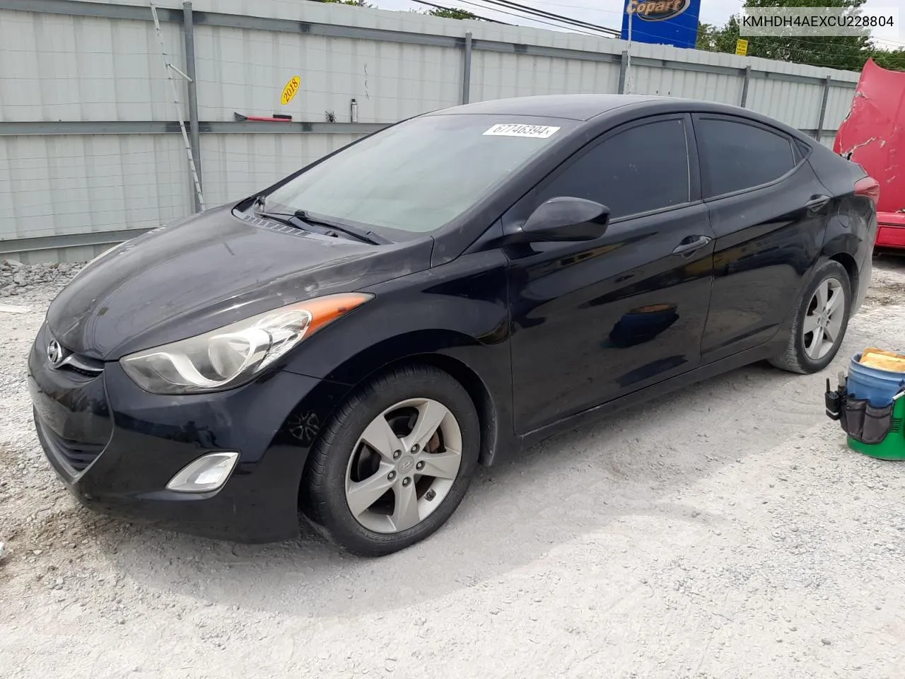 KMHDH4AEXCU228804 2012 Hyundai Elantra Gls