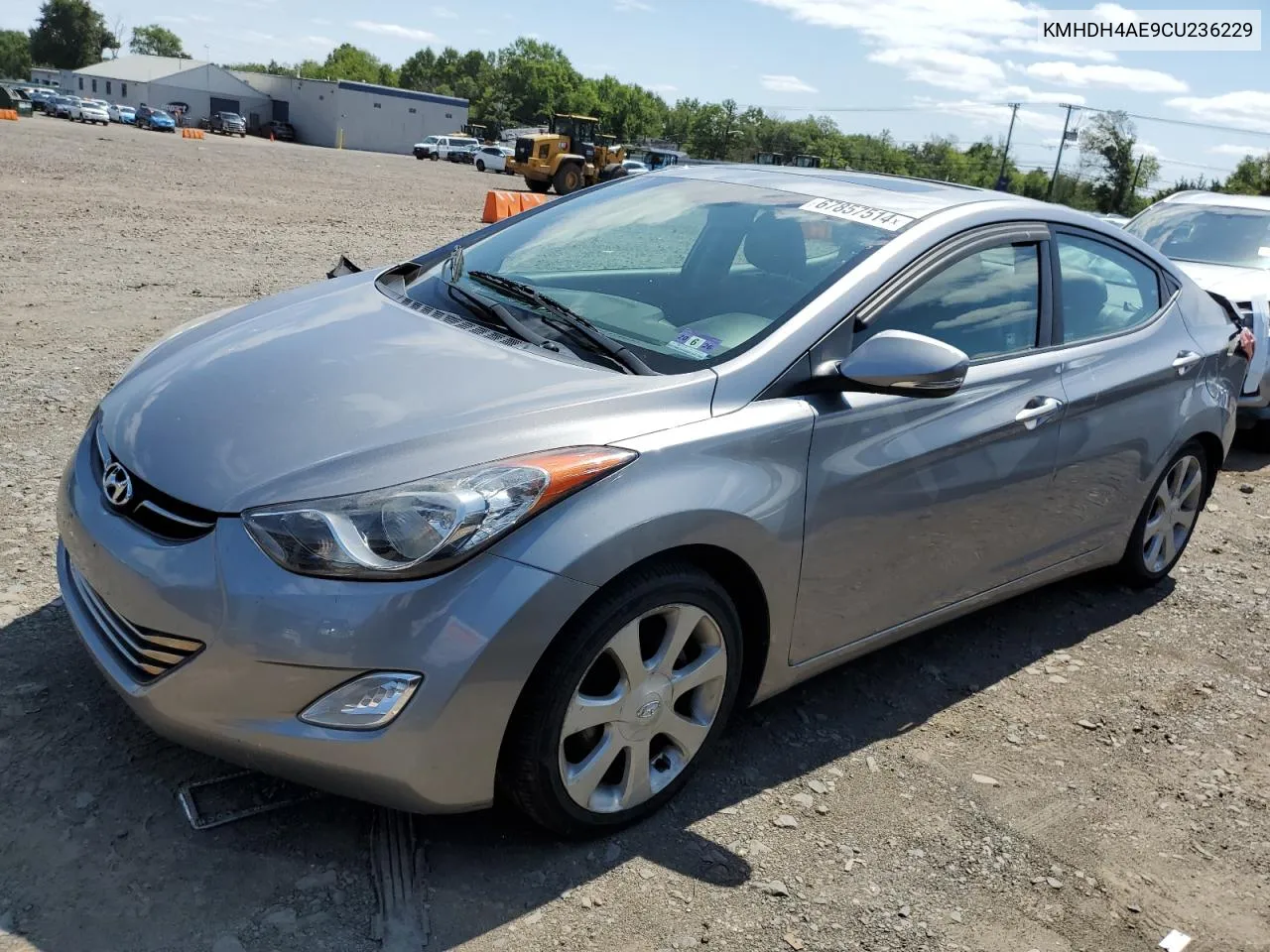 KMHDH4AE9CU236229 2012 Hyundai Elantra Gls