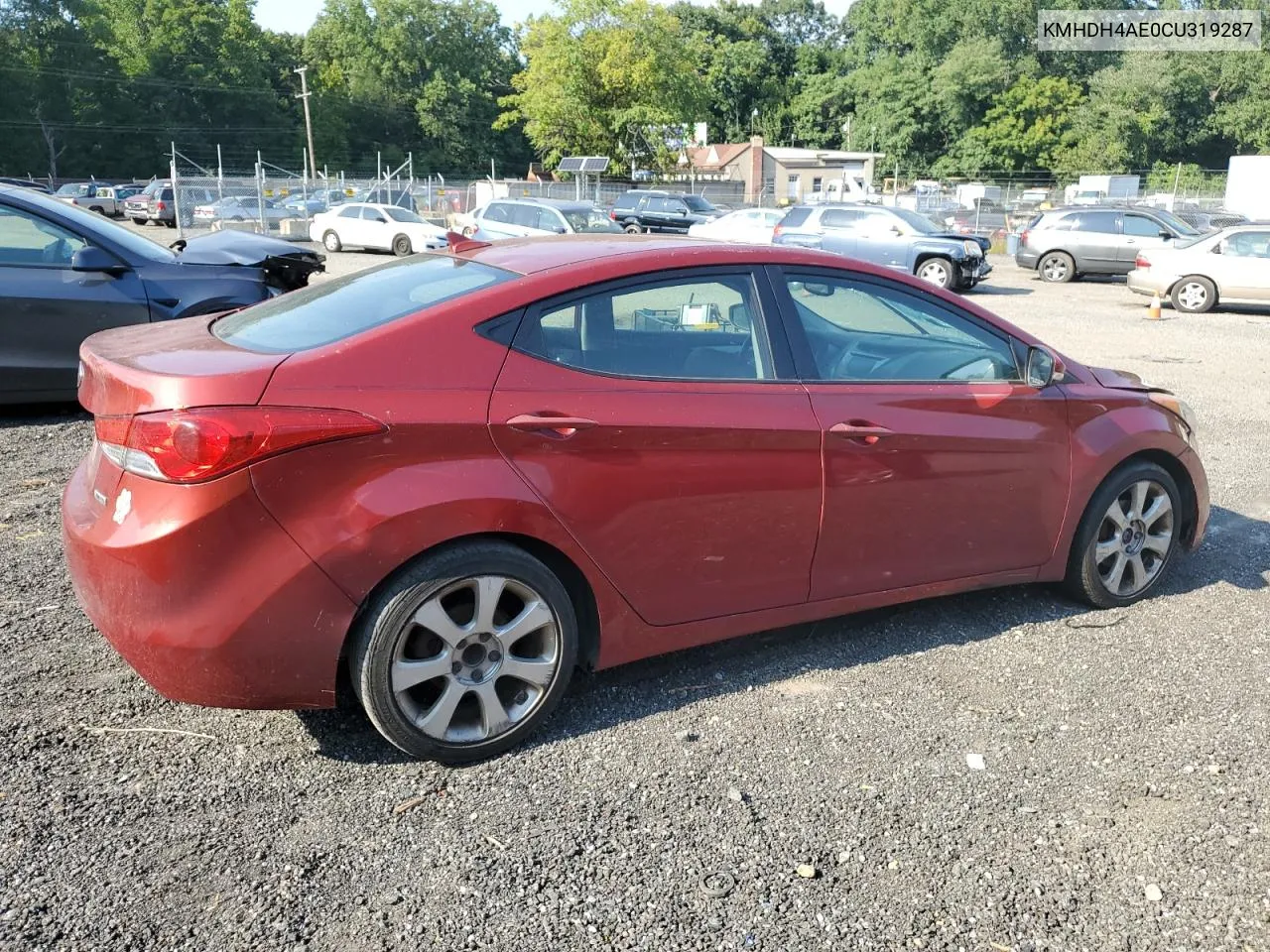 KMHDH4AE0CU319287 2012 Hyundai Elantra Gls