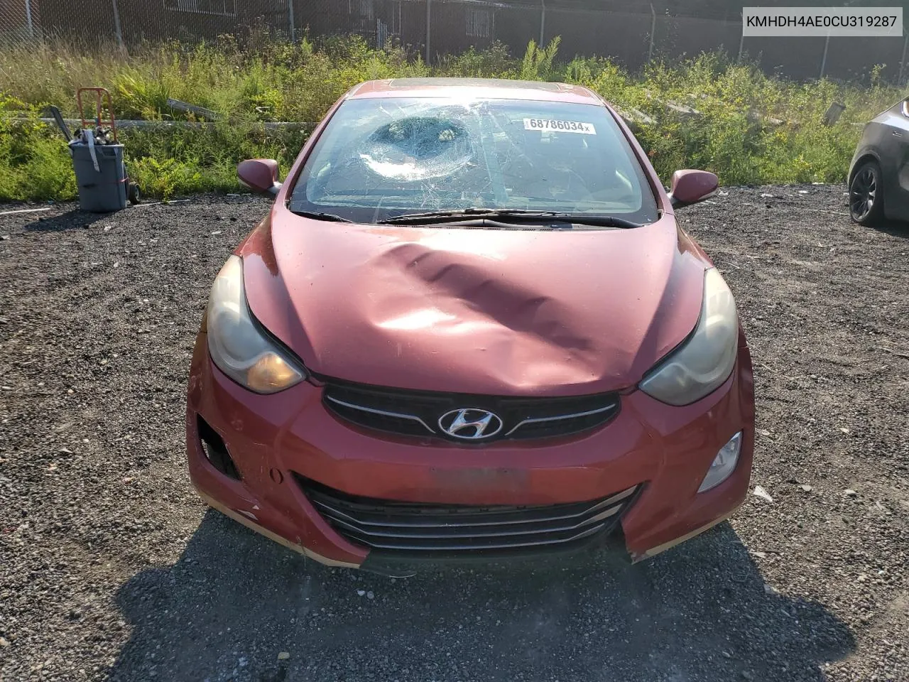 KMHDH4AE0CU319287 2012 Hyundai Elantra Gls