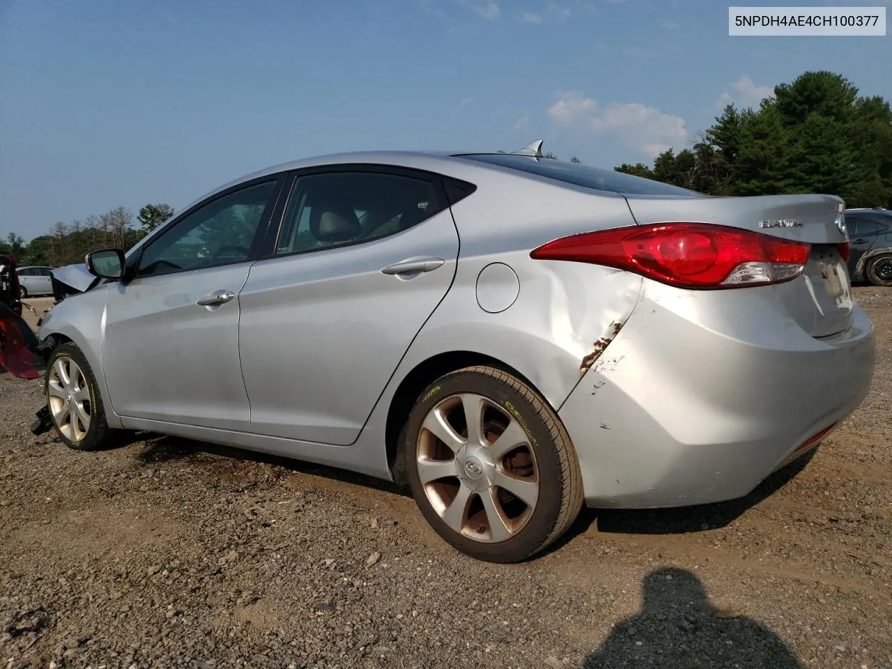 2012 Hyundai Elantra Gls VIN: 5NPDH4AE4CH100377 Lot: 68803784