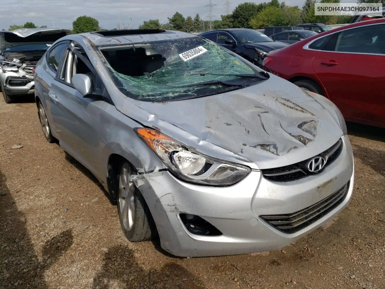 5NPDH4AE3CH097164 2012 Hyundai Elantra Gls