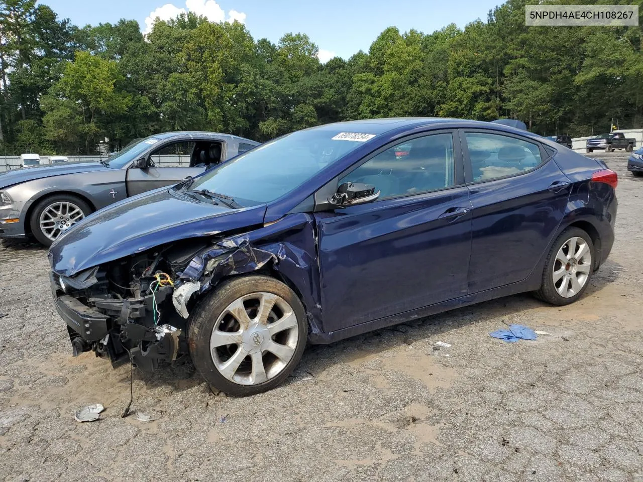 2012 Hyundai Elantra Gls VIN: 5NPDH4AE4CH108267 Lot: 69078234