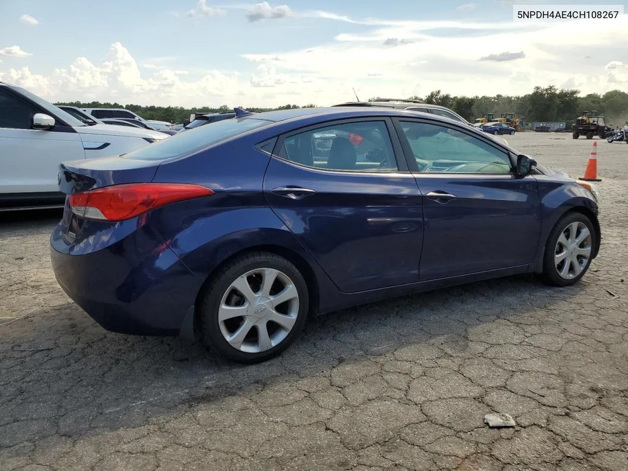 2012 Hyundai Elantra Gls VIN: 5NPDH4AE4CH108267 Lot: 69078234