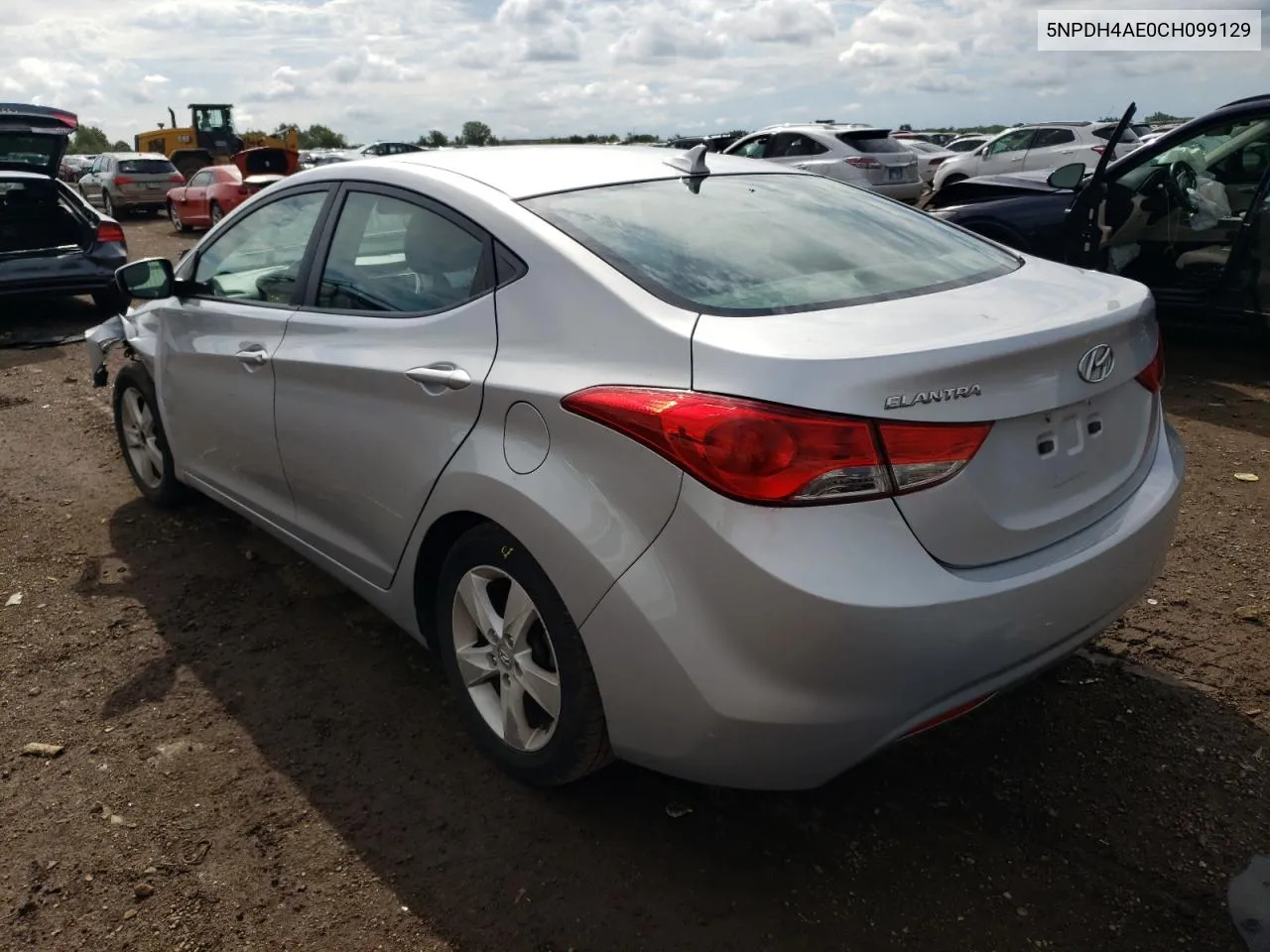 2012 Hyundai Elantra Gls VIN: 5NPDH4AE0CH099129 Lot: 69087604