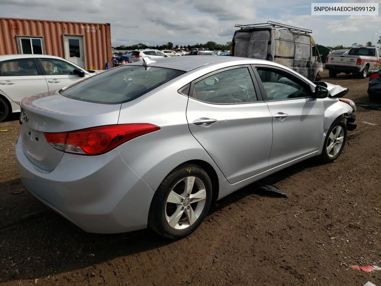 2012 Hyundai Elantra Gls VIN: 5NPDH4AE0CH099129 Lot: 69087604