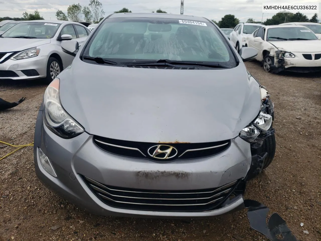 2012 Hyundai Elantra Gls VIN: KMHDH4AE6CU336322 Lot: 69404154