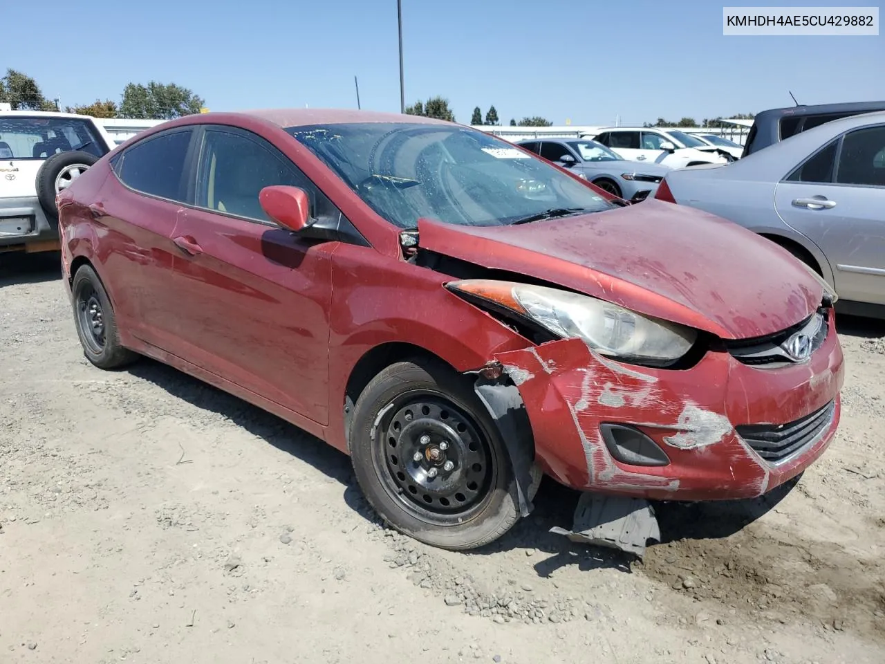 2012 Hyundai Elantra Gls VIN: KMHDH4AE5CU429882 Lot: 69521124