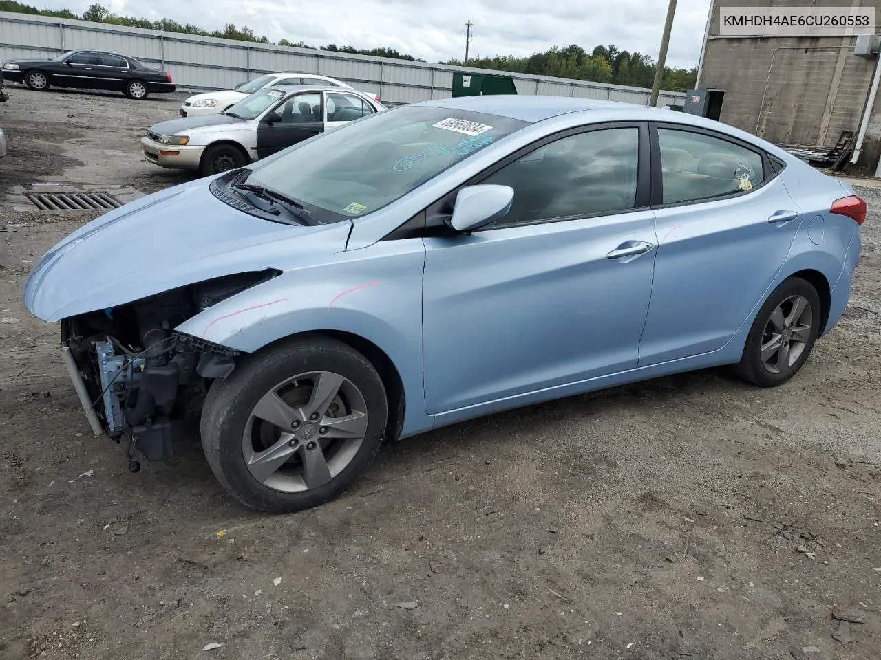 2012 Hyundai Elantra Gls VIN: KMHDH4AE6CU260553 Lot: 69560034