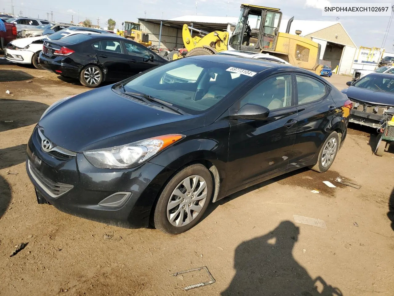 2012 Hyundai Elantra Gls VIN: 5NPDH4AEXCH102697 Lot: 69773104