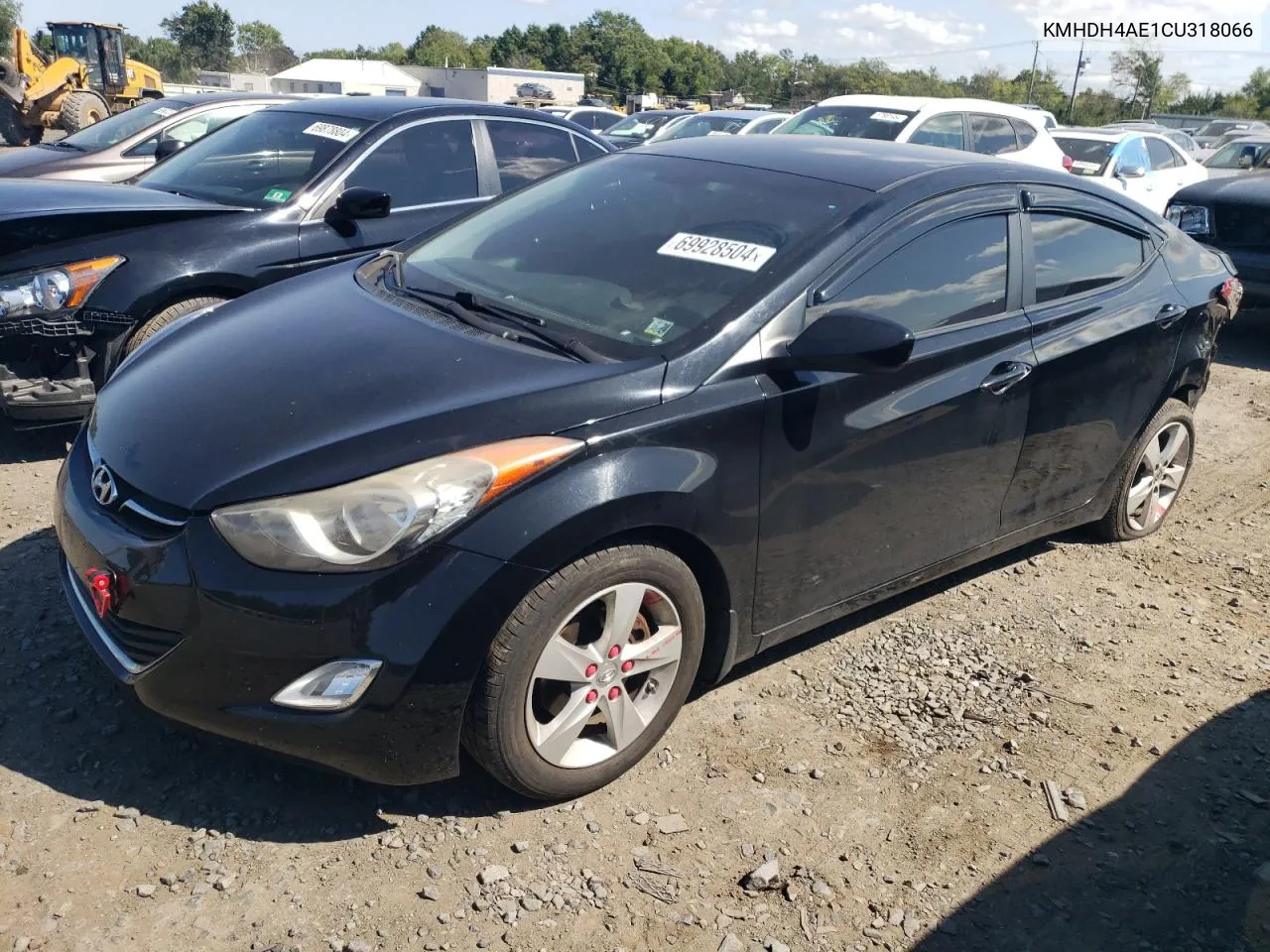 2012 Hyundai Elantra Gls VIN: KMHDH4AE1CU318066 Lot: 69928504