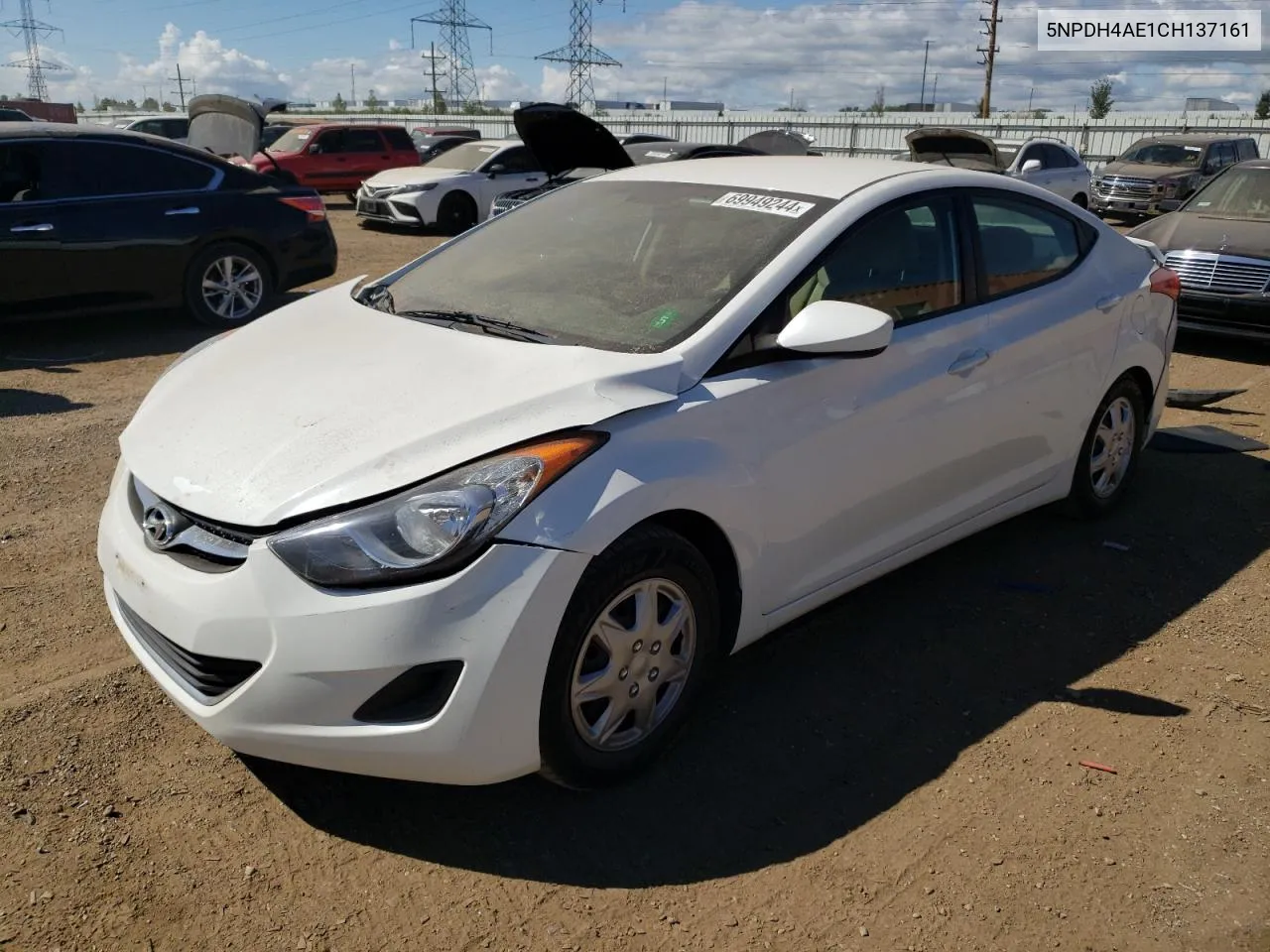 2012 Hyundai Elantra Gls VIN: 5NPDH4AE1CH137161 Lot: 69949244