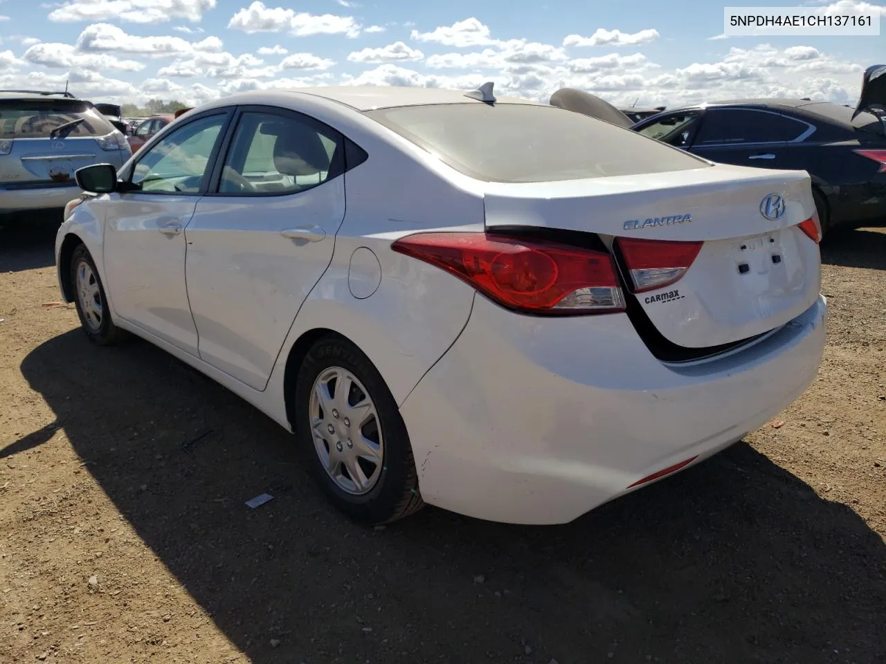 2012 Hyundai Elantra Gls VIN: 5NPDH4AE1CH137161 Lot: 69949244