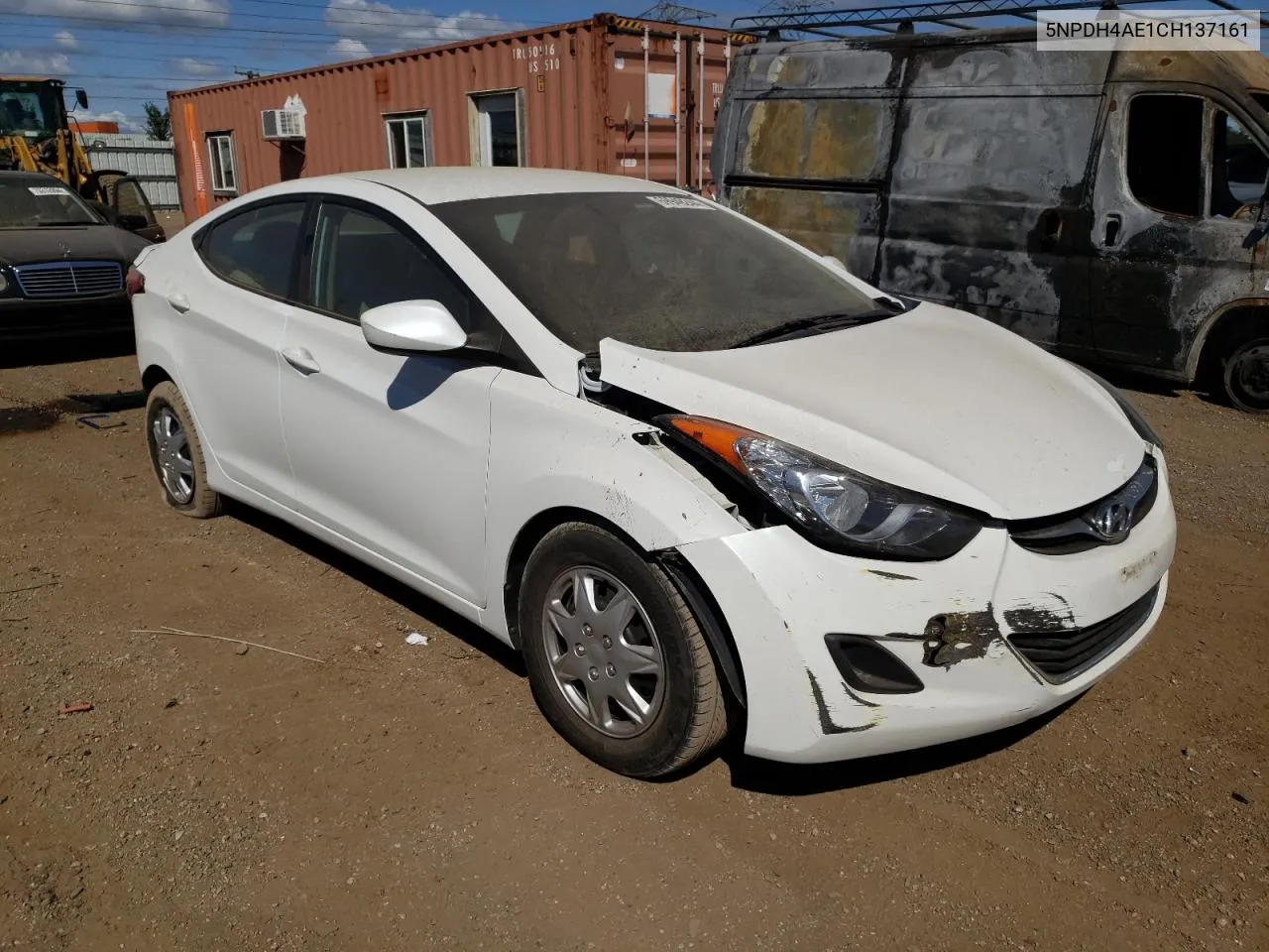 2012 Hyundai Elantra Gls VIN: 5NPDH4AE1CH137161 Lot: 69949244